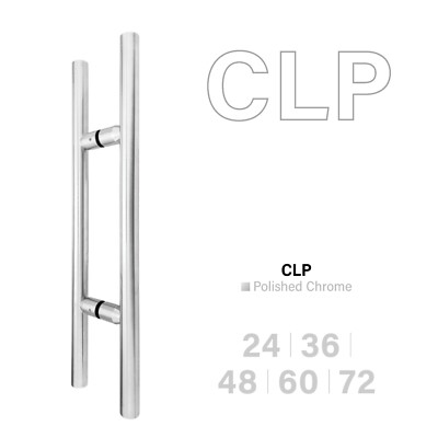 Ladder Style Back-to-Back Entry Door Pull Handle, Polished stainless steel