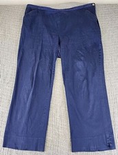 Lauren Ralph Lauren Chino Pants Women's 18W Navy Cotton Blend Casual Trousers