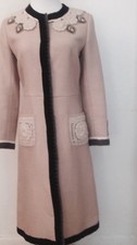 Prada Coat Authentic Ivory Wool Embroider Coat Jacket Sz It 40 Us 4