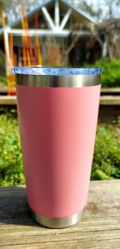 tumbler pink 20oz  (Holds temperature better than YETI)