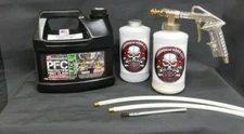 Gallon PFC BLACK Rust Protection Pro Undercoating Spray Gun Kit 2 Wands Italy