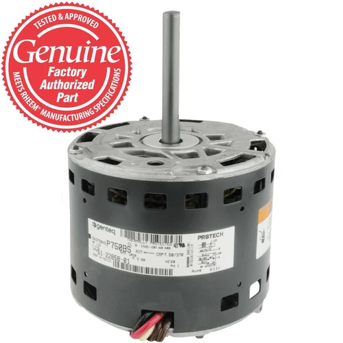 Rheem 51-22858-01 Blower Motor - 1/2 hp 120/1/60 (1075 rpm/3 speeds)