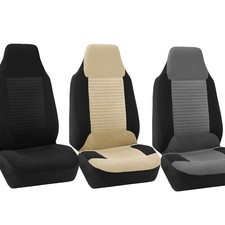 High Back Bucket Seat Premium Fabric Car Seat Covers Front Set Universal Fit High Back Bucket Seat Premium Fabric Car Seat Covers Front Set Universal Fit