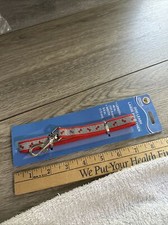 Greenbrier Kennel Club Small Leash Red Grey Bones Reflective Stitching 48x0.6  