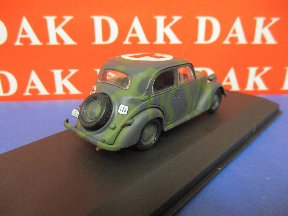 Die cast 1/43 Modellino Auto Simca 8 Croce Rossa Luftwaffe Balcani 1941 - Immagine 4 di 4