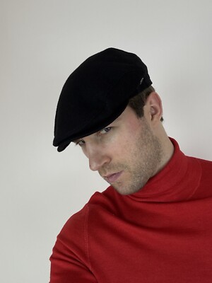Bugatti Flat Cap Wool Hat Windstopper Windproof Mens Size 56-58 - Main Image