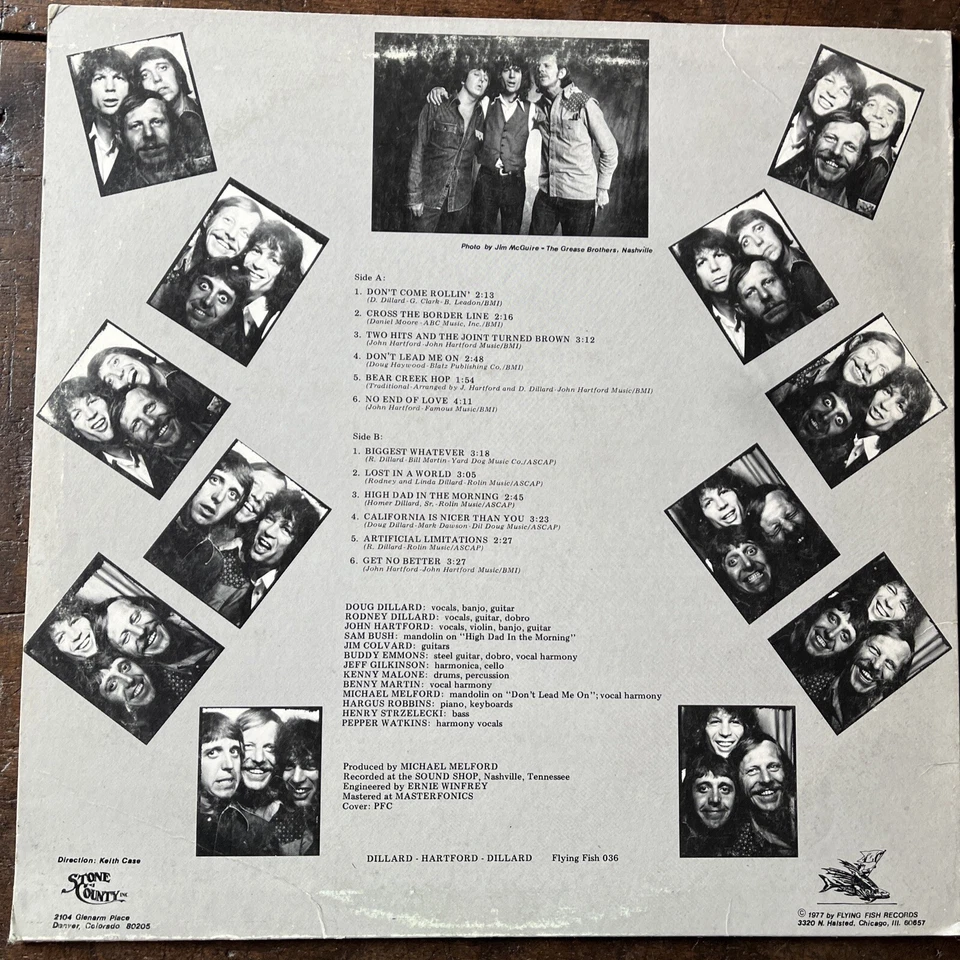 DILLARD-HARTFORD-DILLARD | Glitter Grass - 1977 LP Flying Fish VG+ - Image 3 of 4