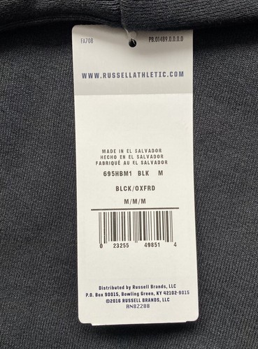 RUSSELL ATHLETIC EUC Disruptor Hoodie Black Oxford Size M Women’s Pink Purple - Picture 8 of 15