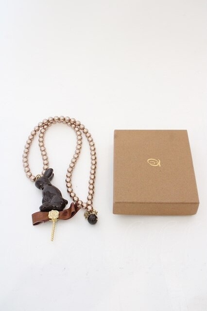 日本最大級 Q-Pot. / Acclollipop Chocolate Rabbit Necklace O-24-03-30 Q-pot