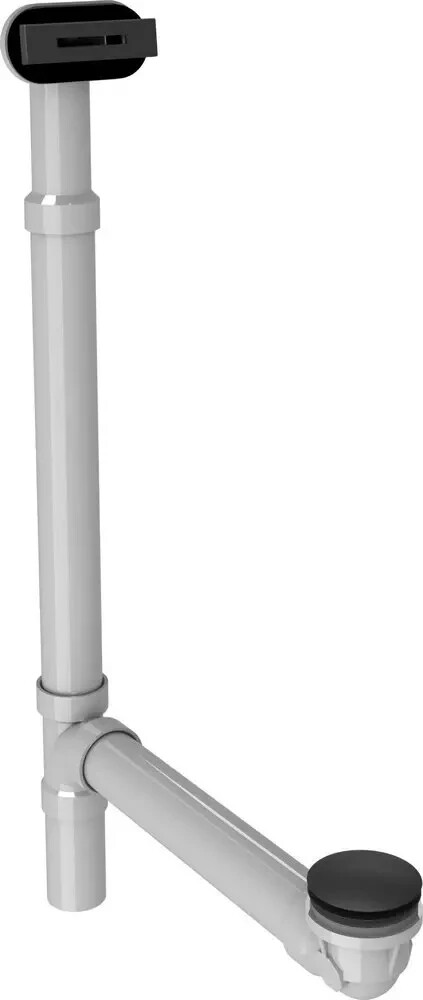 Jacuzzi Linear Plastic Toe-Tap Drain in Matte Black