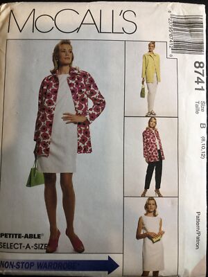 UNCUT OOP McCALLS 8741 MS/Wmn Jacket Dress Top Pants SEWING PATTERN 8 10 12