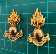 Royal Engineers Brass Collar Badges BB-129