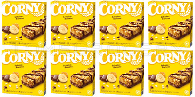 8 x CORNY Chocolate & Banana Healthy Energy Breakfast Cereal Bars 150g 5.3oz
