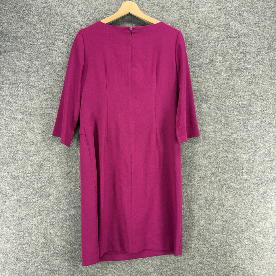 Vestido Kasper Mujer 8 Púrpura Cambio Midi Cremallera Forrado Manga 3/4 Cuello Redondo Informal Foto 2 de 4