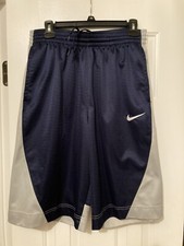 Size Medium Nike Basketball Shorts Blue Grey White - Drawstring