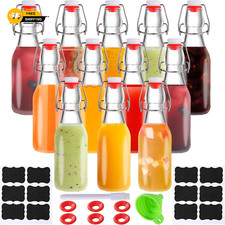 12 Pack 8.5Oz Flip Top Glass Bottles 8.5Oz Swing Top Glass Bottles with Airtight