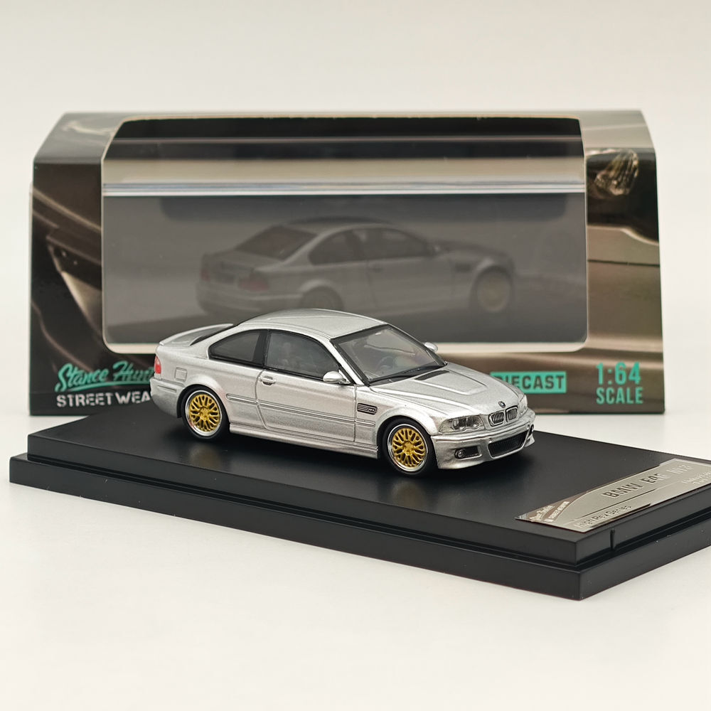 SW 1:64 BMW E46 M3 HIGH REV SERIES Silver Diecast Models Car