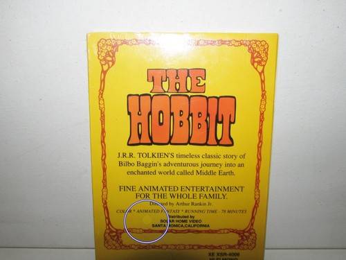 NEW & SEALED - THE HOBBIT VHS Tape - Animated Movie - 1991 Solar Home Video 1977 - Picture 4 of 13