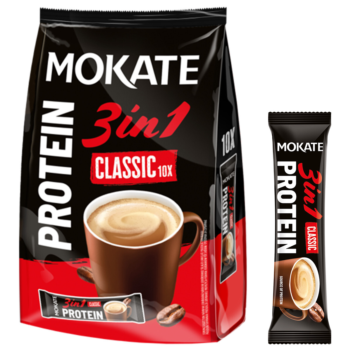 ☕️ MOKATE CLASSIC 3in1 PROTEIN - INSTANT COFFEE - 10x17G STICKS