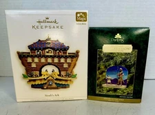 Set Of 2 Ornaments Hallmark Keepsake Noah’s Ark And Dayspring David And Goliath