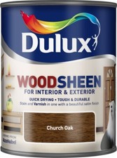 Dulux Woodsheen Interior Exterior Durable Stain Varnish Paint 750ml - Church Oak