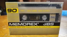 MEMOREX dBS Type I C-90 Normal Bias RARE Blank Cassette VINTAGE (1987) Europe