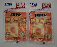 Lot Of 2 Hot Hands Super Warmer 3 Packs - 6 Total Warmers
