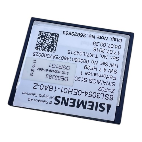 Siemens 6SL3054-0EH01-1BA0-Z SINAMICS S120 CompactFlash Card Industrial. insert - Picture 7 of 12