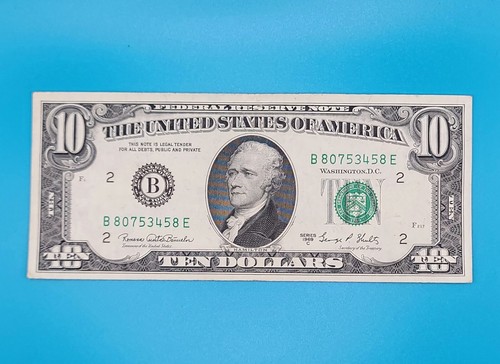 1969 C $10 Note Serial # 80753458 - Picture 2 of 4