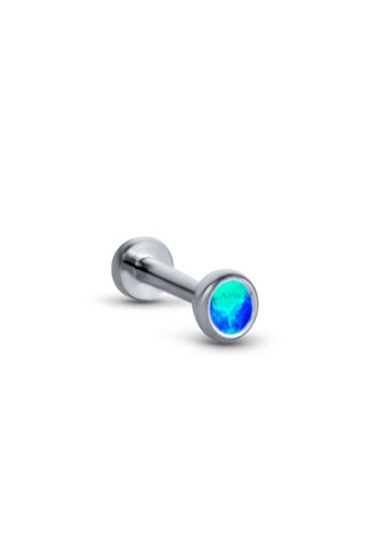 Titanium Labret Style Nose Ring Stud Threadless Push Pin 3mm CZ 16G 18G 20G 5677 - Picture 4 of 13