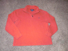 POLO Ralph Lauren burnt orange cotton 1/4 zip neck Sweater men's Large