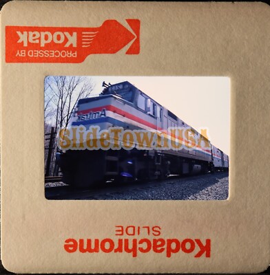 Vtg 1987 Train Slide 213 AMTK Amtrak Engine X7G195 | eBay