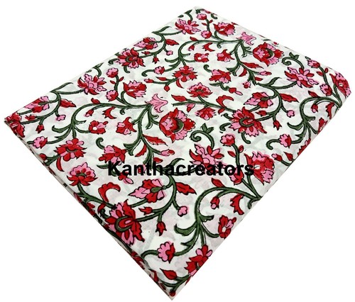 New Hand Dyed Floral Print Fabric Soft Cotton Fabric Light Weight Voile Fabric - Picture 2 of 5