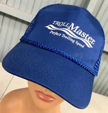 Troll Master Perfect Fishing Trolling Speed VTG Snapback Baseball Cap Hat