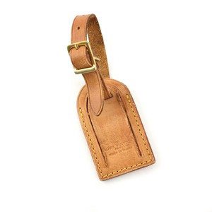louis vuitton leather luggage tag