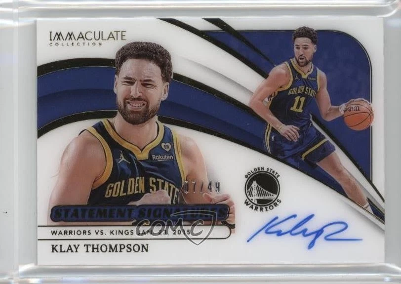 Klay Thompson Basketball Autographed Sports Trading Cards