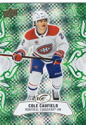2024-25 Upper Deck Ice Emerald Green #82 Cole Caufield