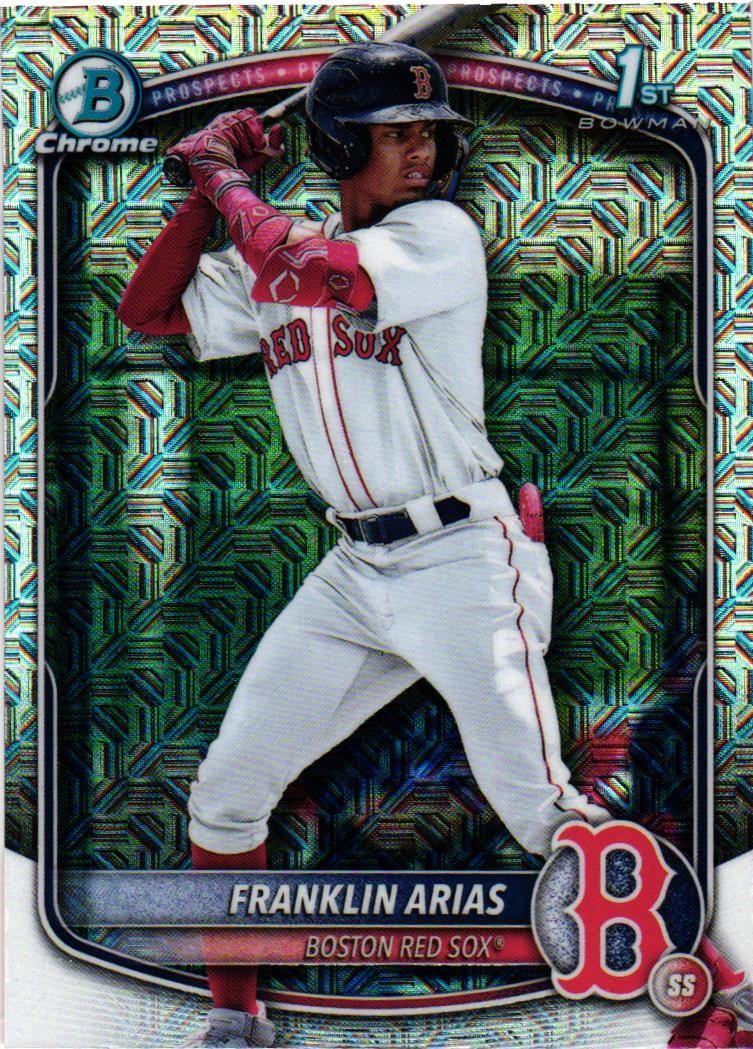 2025 Bowman #BCP-67 Franklin Arias Chrome Prospects Mojo Refractor