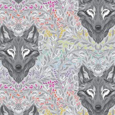 FREE SPIRIT - True Colors Graywork by Tula Pink - Wolf of Pink Street - Fog