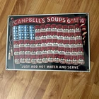 Ande Rooney Campbell’s Soup Porcelain Sign Vintage Style Campbell Flag 1994 USA