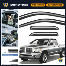 Rain Guards Window Visors for Dodge Ram 1500/2500/3500 Quad Cab 2002-2009 - 4PCS