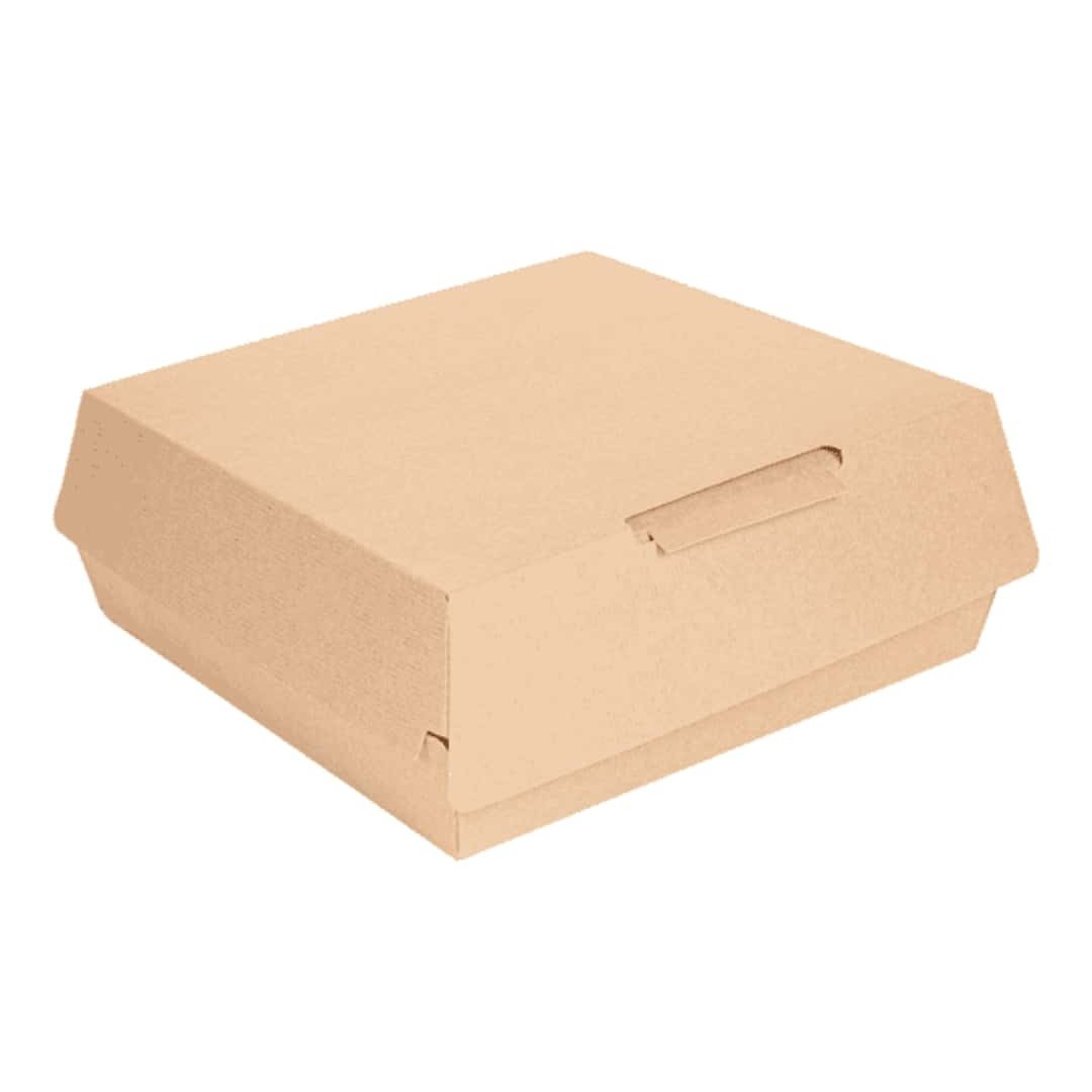 Hamburger Box Cardboard Sand 23.5x24x8.7h Cm 50 Pz - Garcia De Pou - Panino
