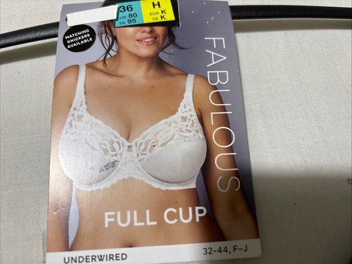 M&S FABULOUS WILD BLOOMS LACE UNDERWIRED FULL CUP Bra In BLACK Size 36H - Picture 2 of 7
