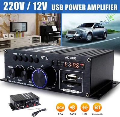 Bluetooth Mini Verstärker HiFi Power Audio Stereo USB Bass AMP MP3 FM Auto 800W