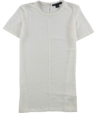 French Connection Womens Crepe Shift Dress, White, 6