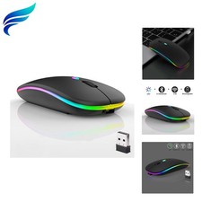 Wireless Bluetooth Mouse,LED Dual Mode Rechargeable Silent Slim Laptop Mouse,...