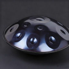 New Handpan Blu Artigianale 12 Note Acciaio Inossidabile 440Hz Suono Profondo