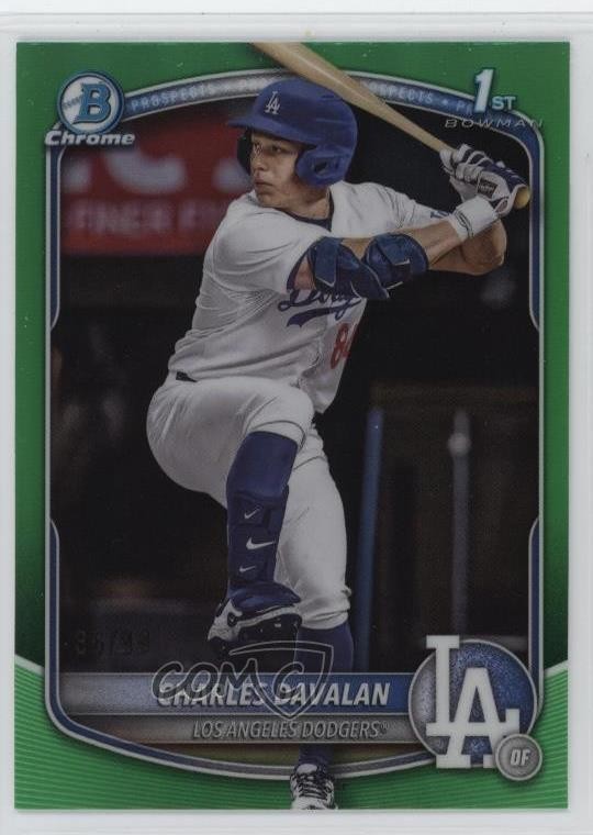 2025 Bowman Draft Chrome Green Refractor /99 Charles Davalan #BDC-96 1o1b