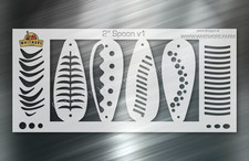 Spoon 2 Inch Blade Pattern Fishing Lure Airbrush Stencil Reusable Mylar
