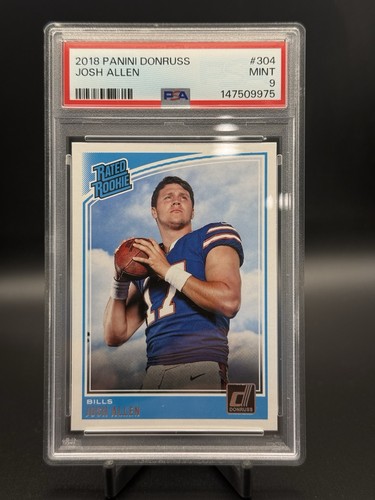 Panini Donruss 2018 Rated Rookie Josh Allen #304 Buffalo Bills RC PSA 9